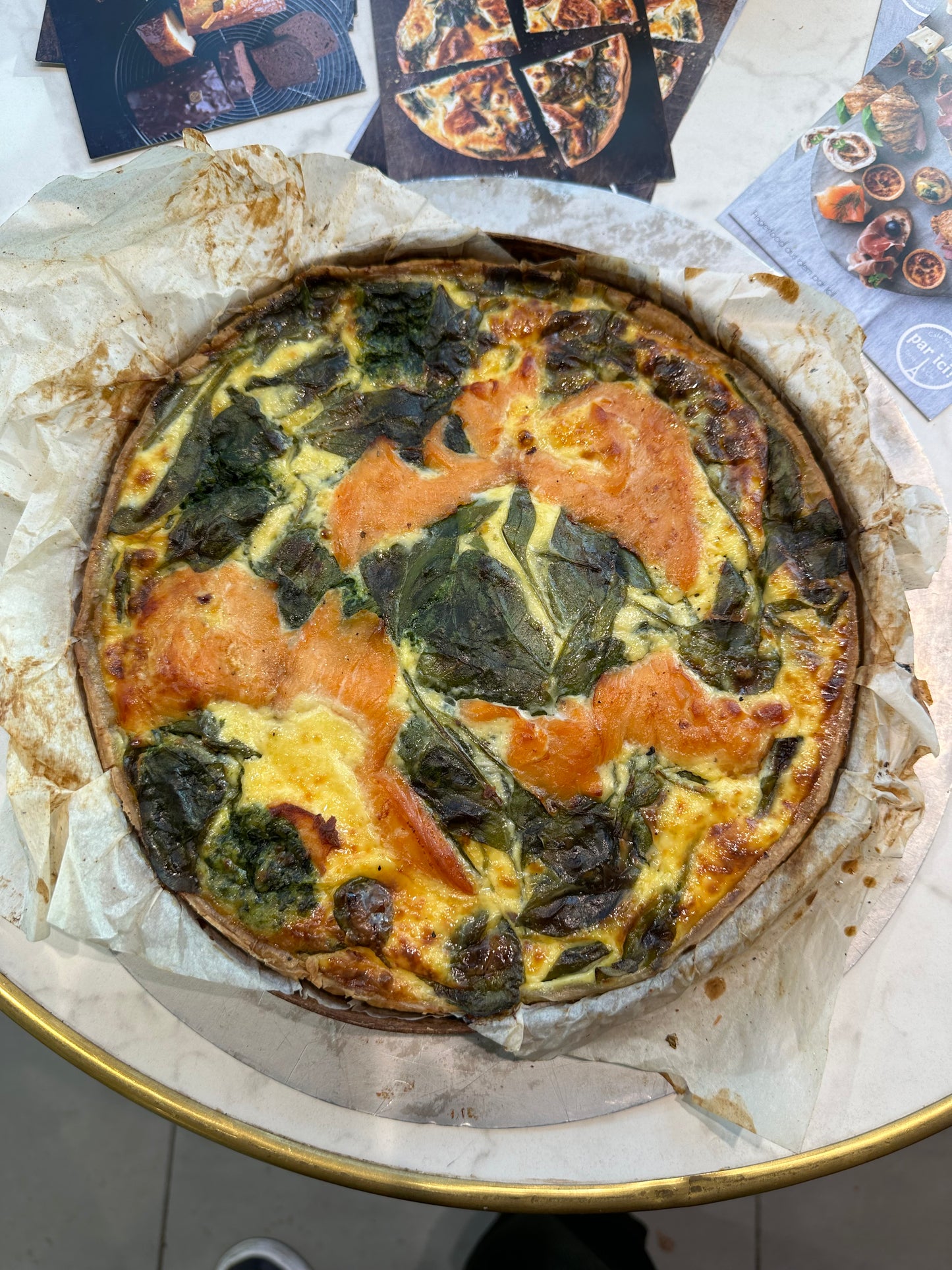 Lachs-Spinat Quiche