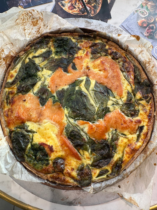 Lachs-Spinat Quiche